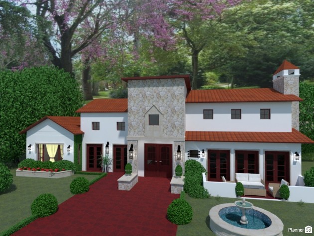 house outdoor fountain