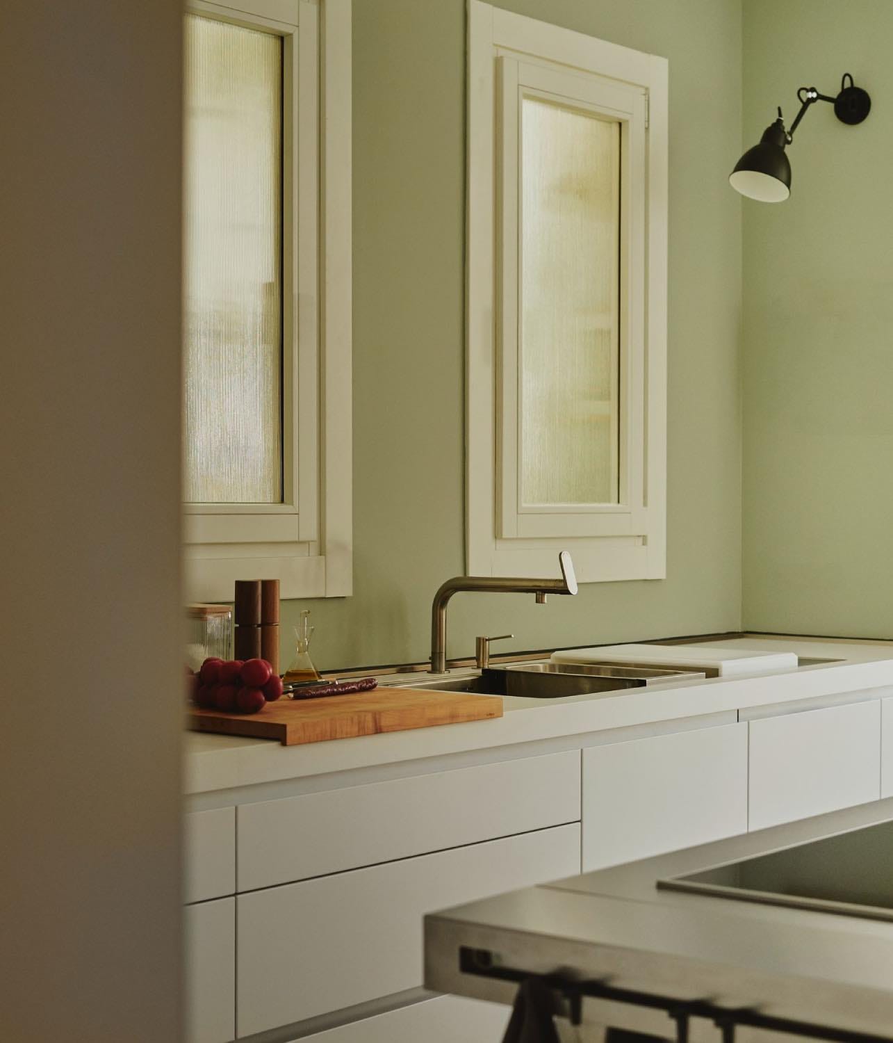 green modern kitchen