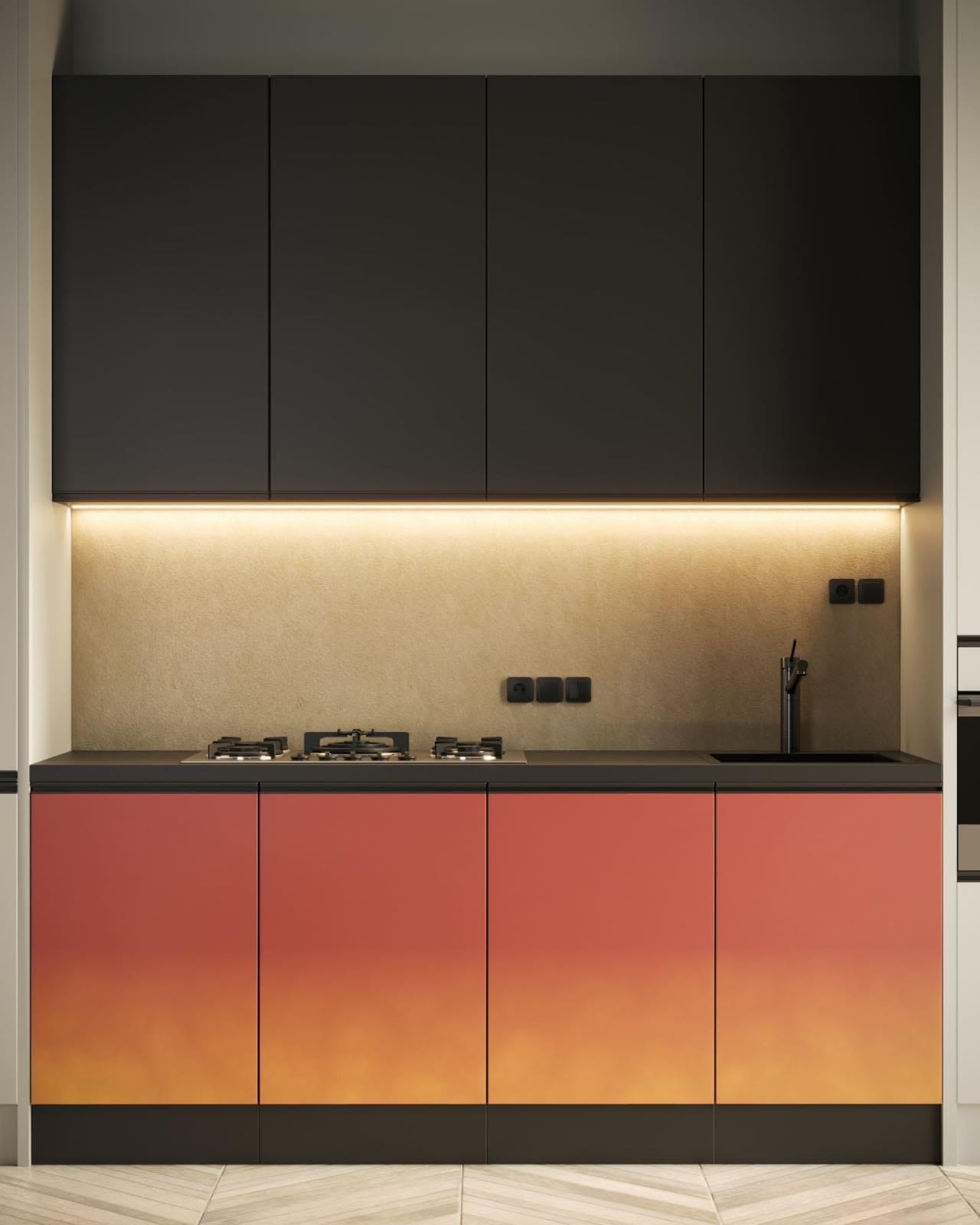 trendy kitchen colors, yellow modern minimalist kitchen