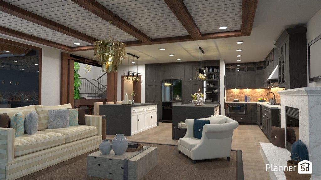 combine living and dining areas