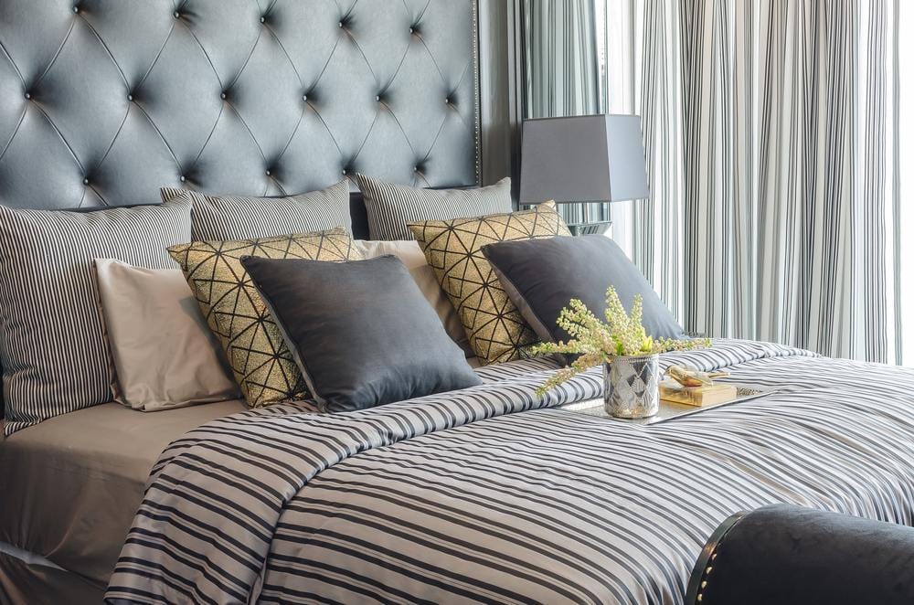 layered bedding with mixed textures
