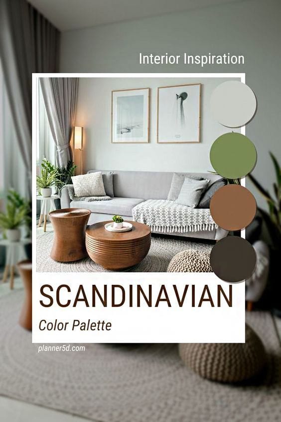 Scandinavian color palette example