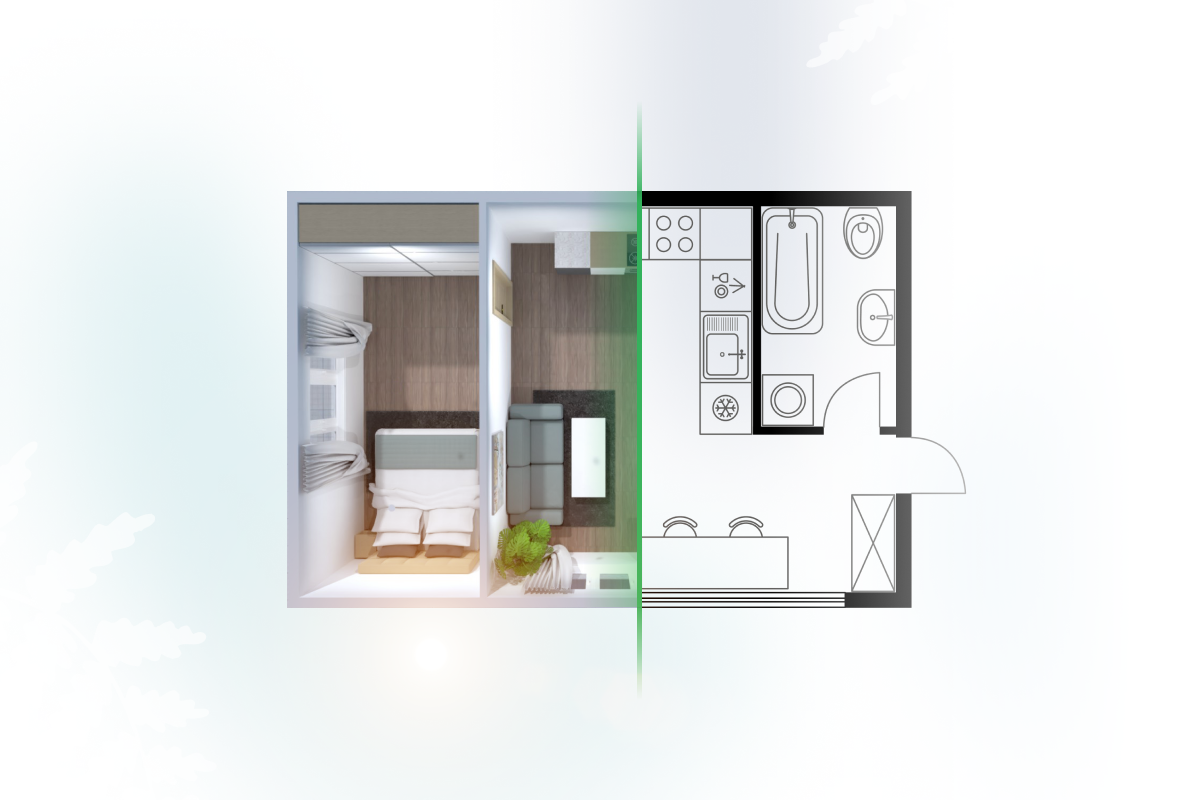 3D floor plan model