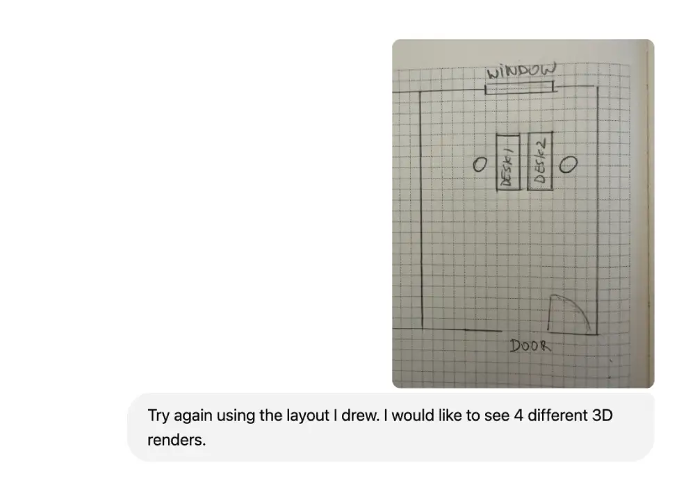 uploaded layout for a room