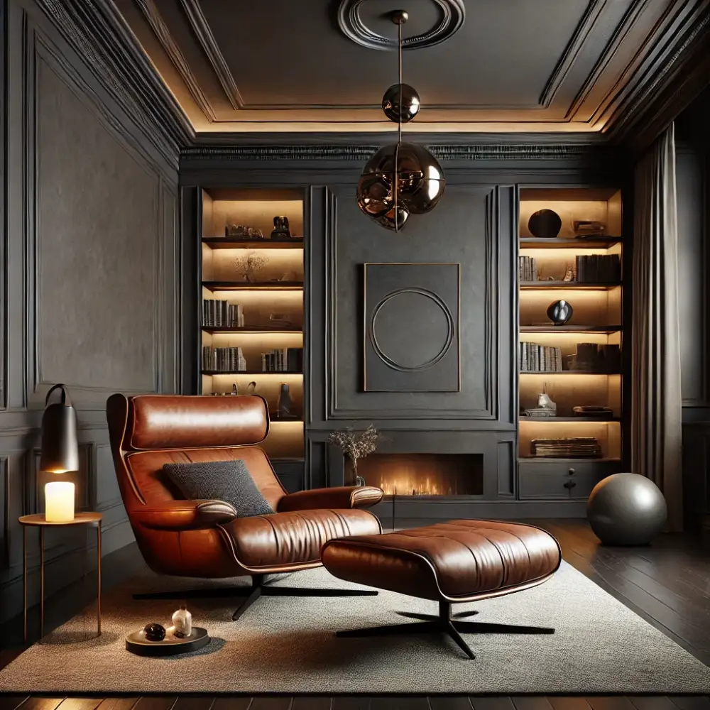 Moody lounge designed by ChatGPT